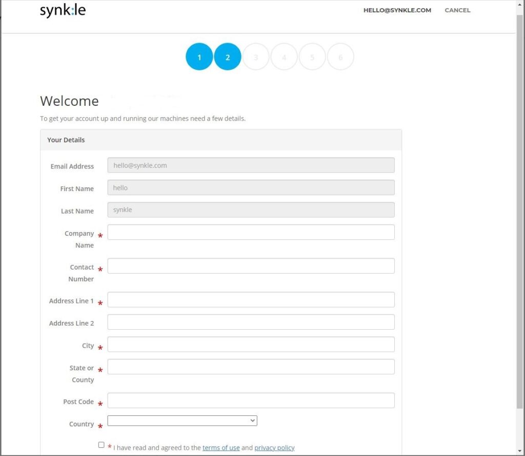 4. Enter Company Details