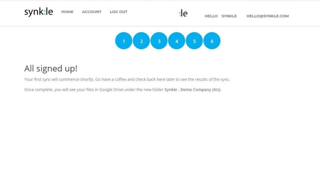 13. Registration complete